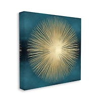 Stupell Industries Abstract Deco Sunburst Shape Dark Blue Wall Art