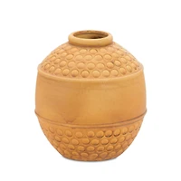 8" Bubbled Terra Cotta Vase