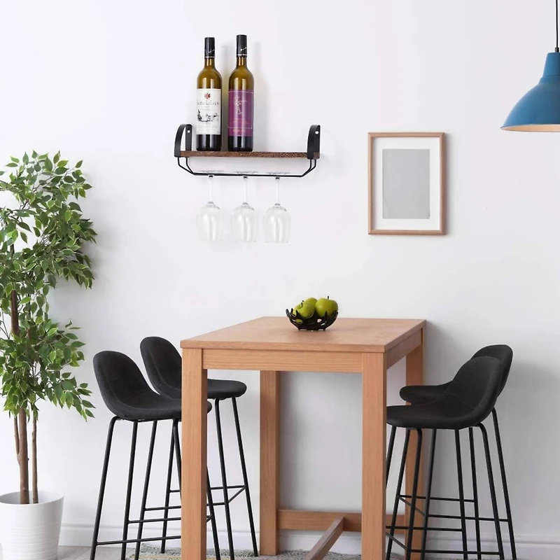 Wall Mounted Wood Wine Rack