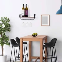 Wall Mounted Wood Wine Rack