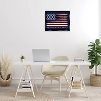 Stupell Industries Herb America Flag Floater Framed Art