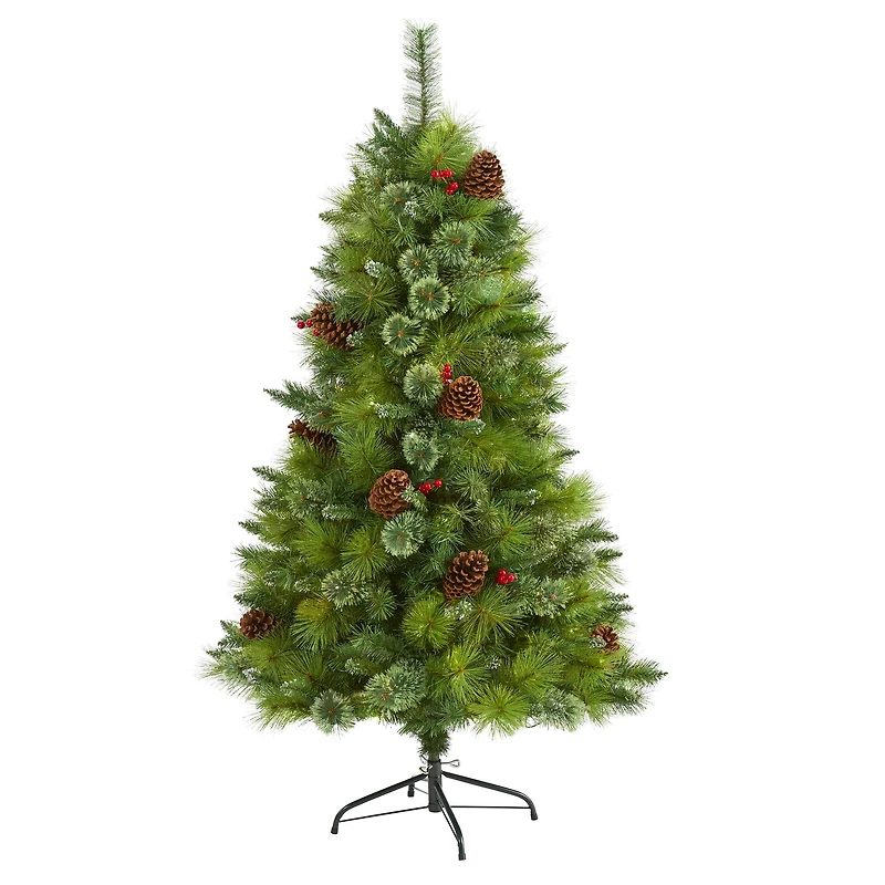 5ft. Unlit Montana Mixed Pine Artificial Christmas Tree with Pinecones and Berries