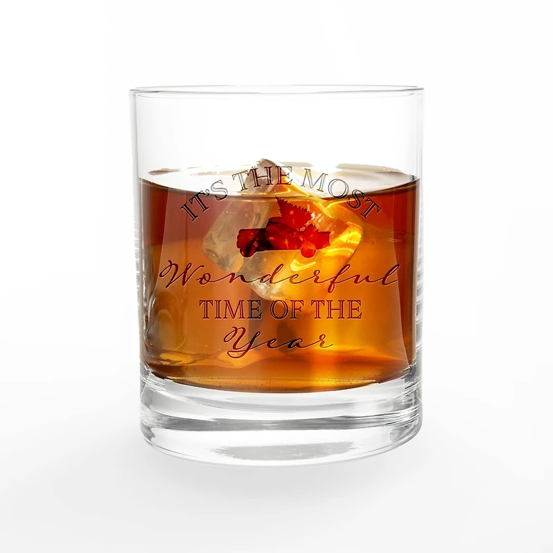 It's the Most Wonderful Time of the Year 11oz. Whiskey Glass