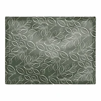 Sage Lined Leaves Cotton Twill Placemat