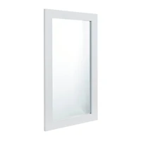 White Wood Contemporary Wall Mirror 24" x 42"