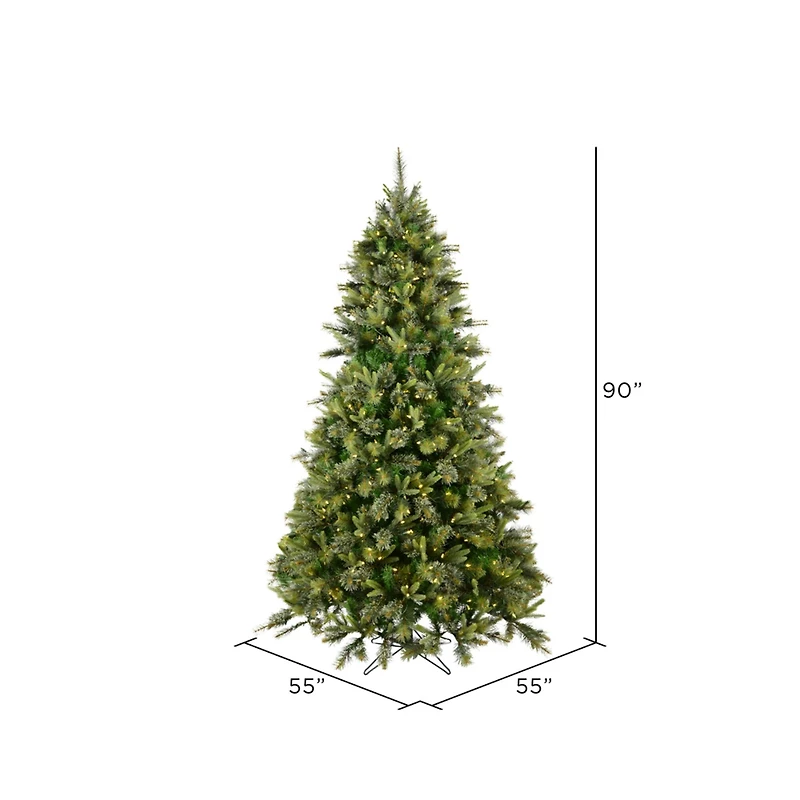 7.5ft. Pre-Lit Cashmere Pine Artificial Christmas Tree, Warm White Dura-Lit® LED Lights