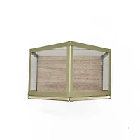 10" Gold Metal & Glass Terrarium House by Ashland®