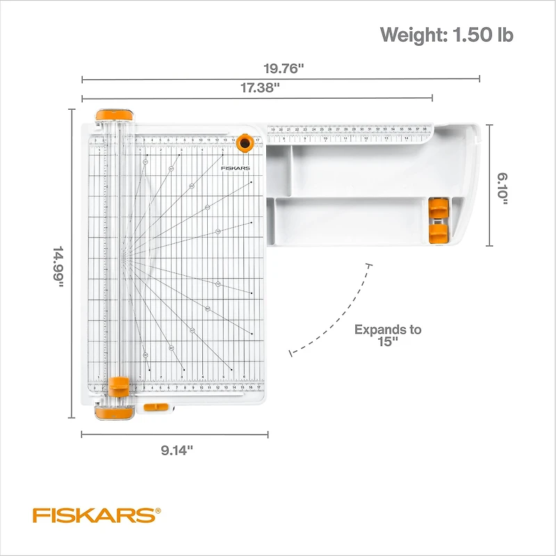 Fiskars® SureCut™ Deluxe Trimmer with Built-In Storage