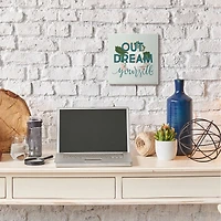 Stupell Industries Out Dream Yourself Flower Inspirational Word Wall Plaque