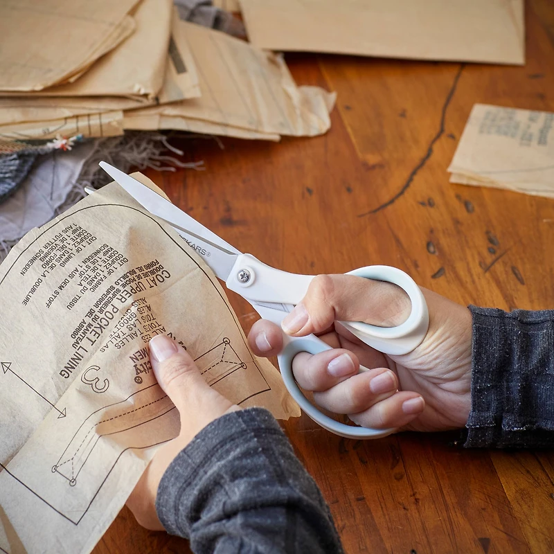 Fiskars® 8" Green & White Scissors, 2ct.