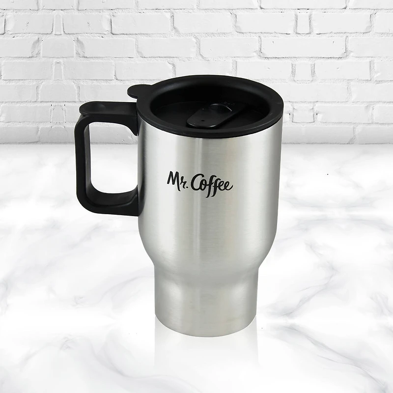Mr. Coffee Expressway 16oz. Stainless Steel Thermal Travel Mug