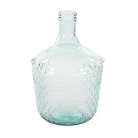 17" Blue Glass Farmhouse Vase
