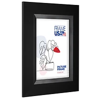 Frame USA Black Series Large Black Single Image Picture Frame with Mat