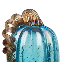 Glitzhome® Blue Glass Pumpkin Set