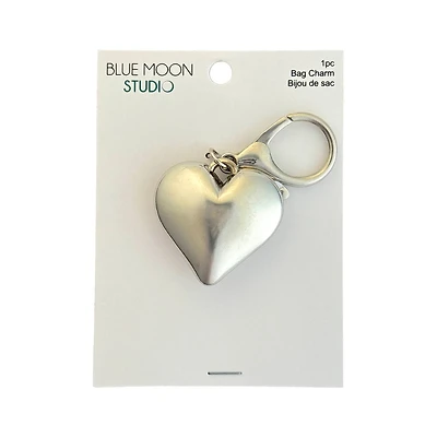 Blue Moon Studio™ Large Silver-Colored Heart Bag Charm