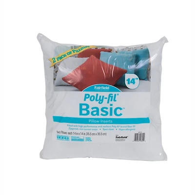 Poly-Fil® Basic™ 2ct. Pillow Inserts, 14" x 14"