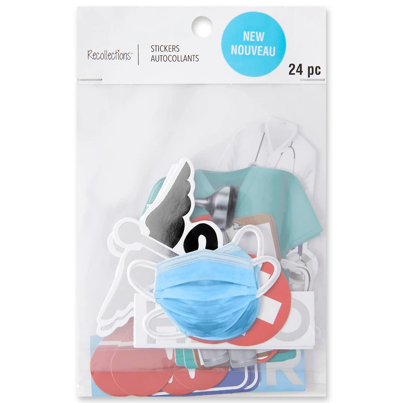 12 Pack: Medical Heroes Die Cut Stickers by Recollections™