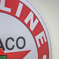 Licensed Texaco Gasoline Motor Oil Dome Metal Sign
