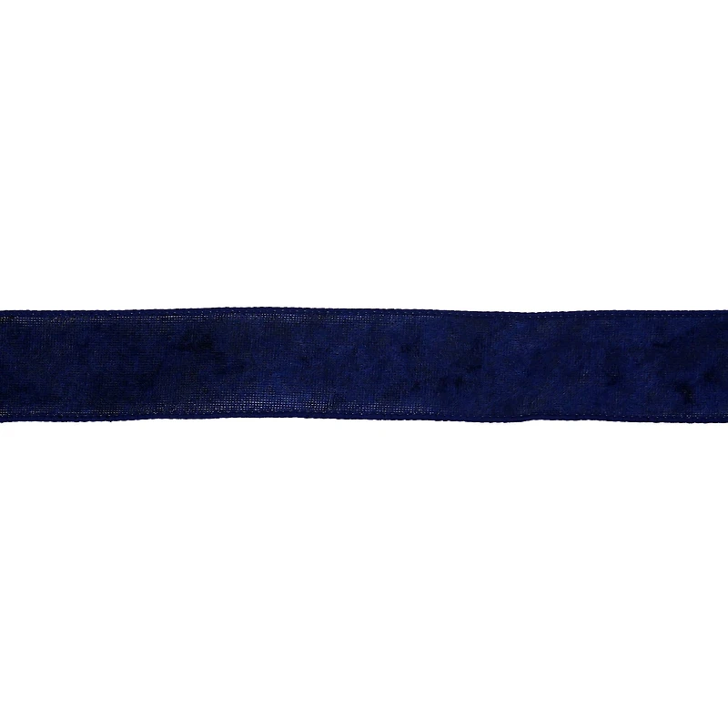 1.5" x 25ft. Navy Velvet Wired Ribbon by Celebrate It®