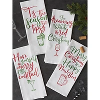 DII® Assorted Tipsy Glitzy Christmas Dishtowel Set