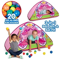 Little Tikes Enchanted Princess Carriage 3-in-1 Bed, Tent, & Ball Pit