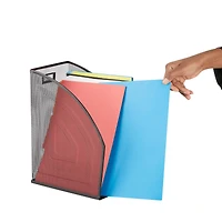 Mind Reader 2 Pack Black Jumbo Metal Mesh File Organizer