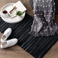 DII® Multi Black Rag Rug