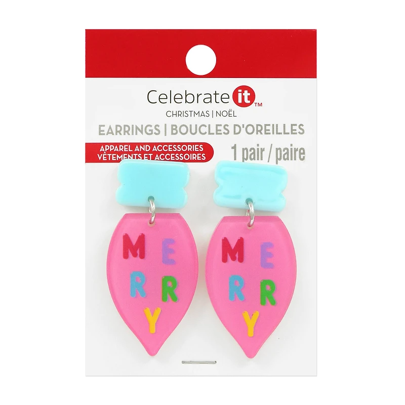 Pink Bulb Earrings by Celebrate It™
