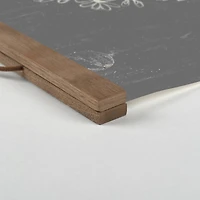 Distressed Botanical Teak Hanging Canvas