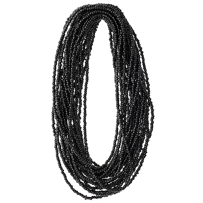 Black Glass Seed Rondel Beads, 10/0 by Bead Landing™