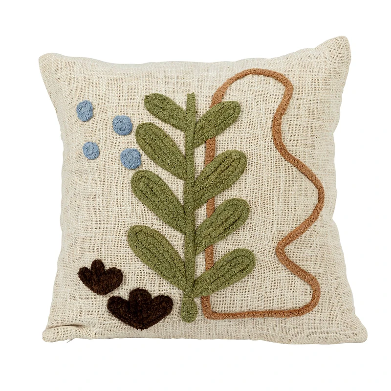 Hello Honey® Plant Design Slub Pillow