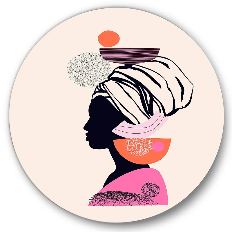 Designart - Ethnic Portrait of Afro American Woman