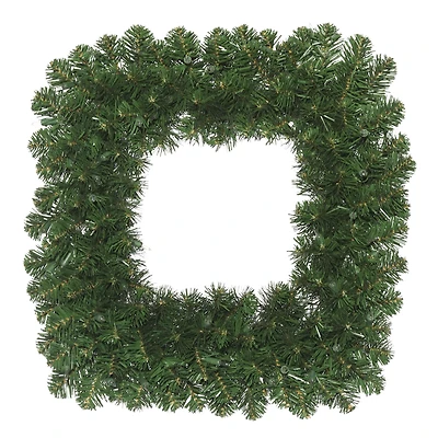 24" Oregon Fir Artificial Christmas Square Wreath