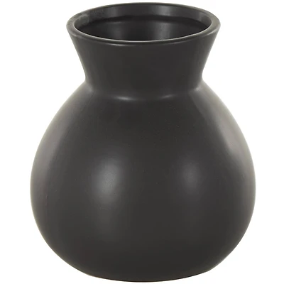 7.75" Black Ceramic Minimalistic Vase