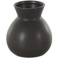 7.75" Black Ceramic Minimalistic Vase