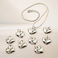 Crystal Lane DIY Silver Rhinestone Heart Charms, 9ct.