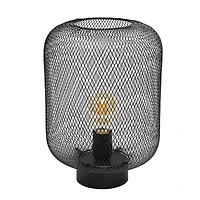 Simple Designs 12" Metal Mesh Industrial Table Lamp