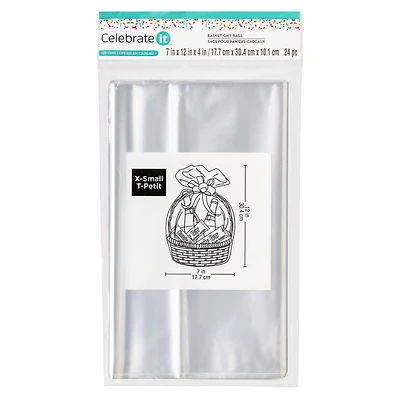 6 Packs: 24 ct. (144 total) Extra Small Basket Gift Bags by Celebrate It™