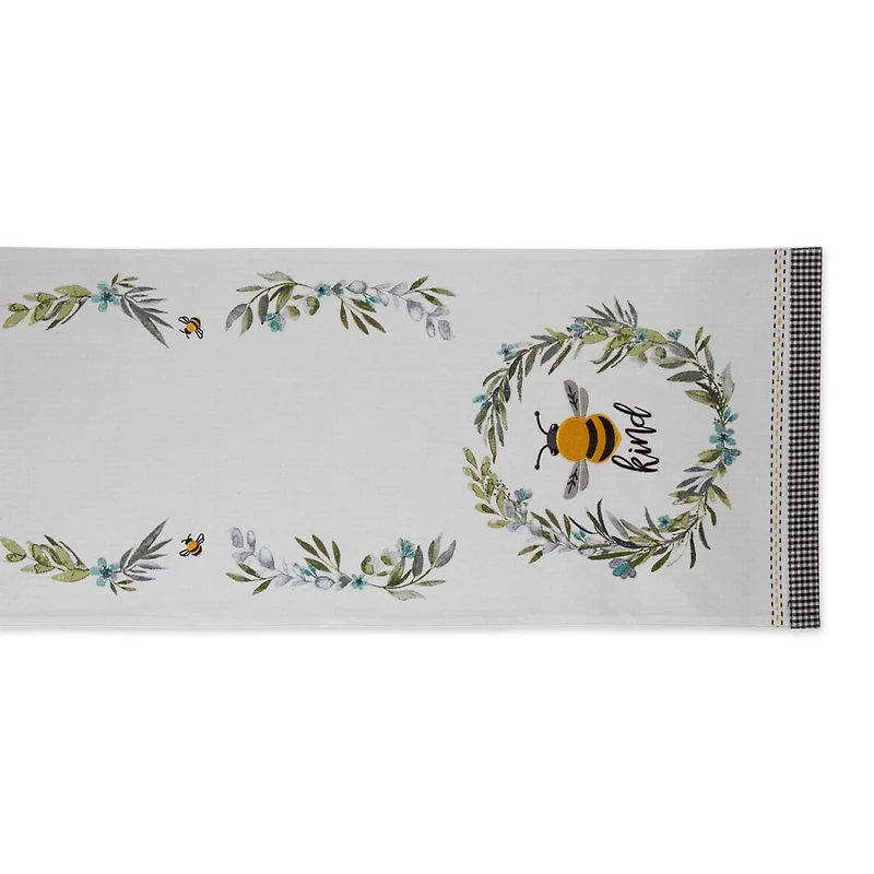 Bee Kind Reversible Embellished Table Runner 14" x 72"