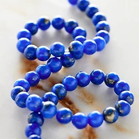 12 Pack:  Blue Reconstituted Lapis Round Beads, 4mm by Bead Landing™
