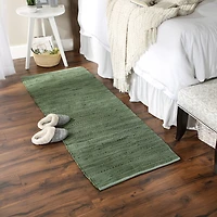 DII® Olive Green Rag Rug, 2ft. x 6ft.