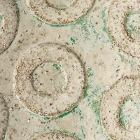 Hello Honey® 6.5" Green Debossed Circles Terra Cotta Planter