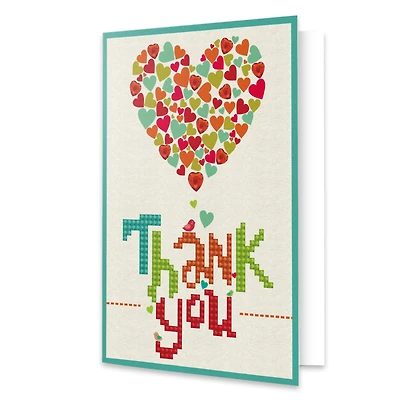 Diamond Dotz® Thank You Heart Diamond Painting Greeting Card Kit