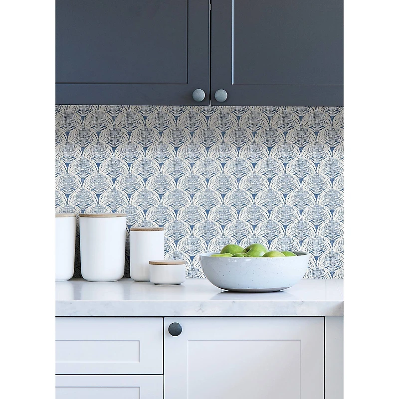 NuWallpaper Blue Manila Peel & Stick Wallpaper