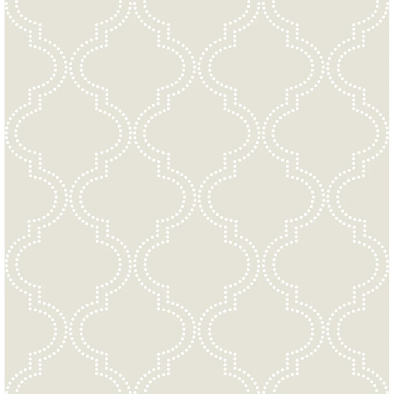 NuWallpaper Taupe Quatrefoil Peel & Stick Wallpaper
