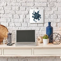Stupell Industries Minimal Blue Octopus Marine Life Sea Creature,12" x 12"