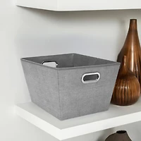 Simplify Heather Gray Grommet Storage Bin