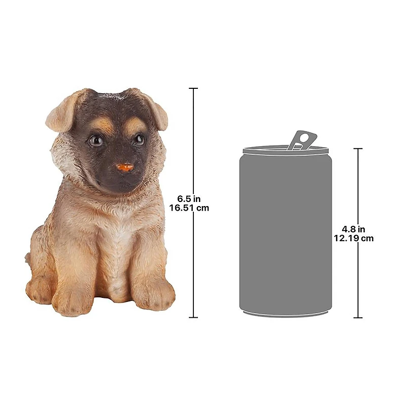 Design Toscano 6.5" German Shepherd Puppy Partner Collectible Dog Statue