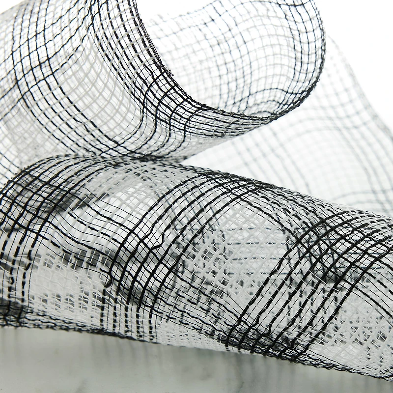 10" x 19ft. Black & White Buffalo Check Mesh by Celebrate It™