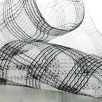 10" x 19ft. Black & White Buffalo Check Mesh by Celebrate It™